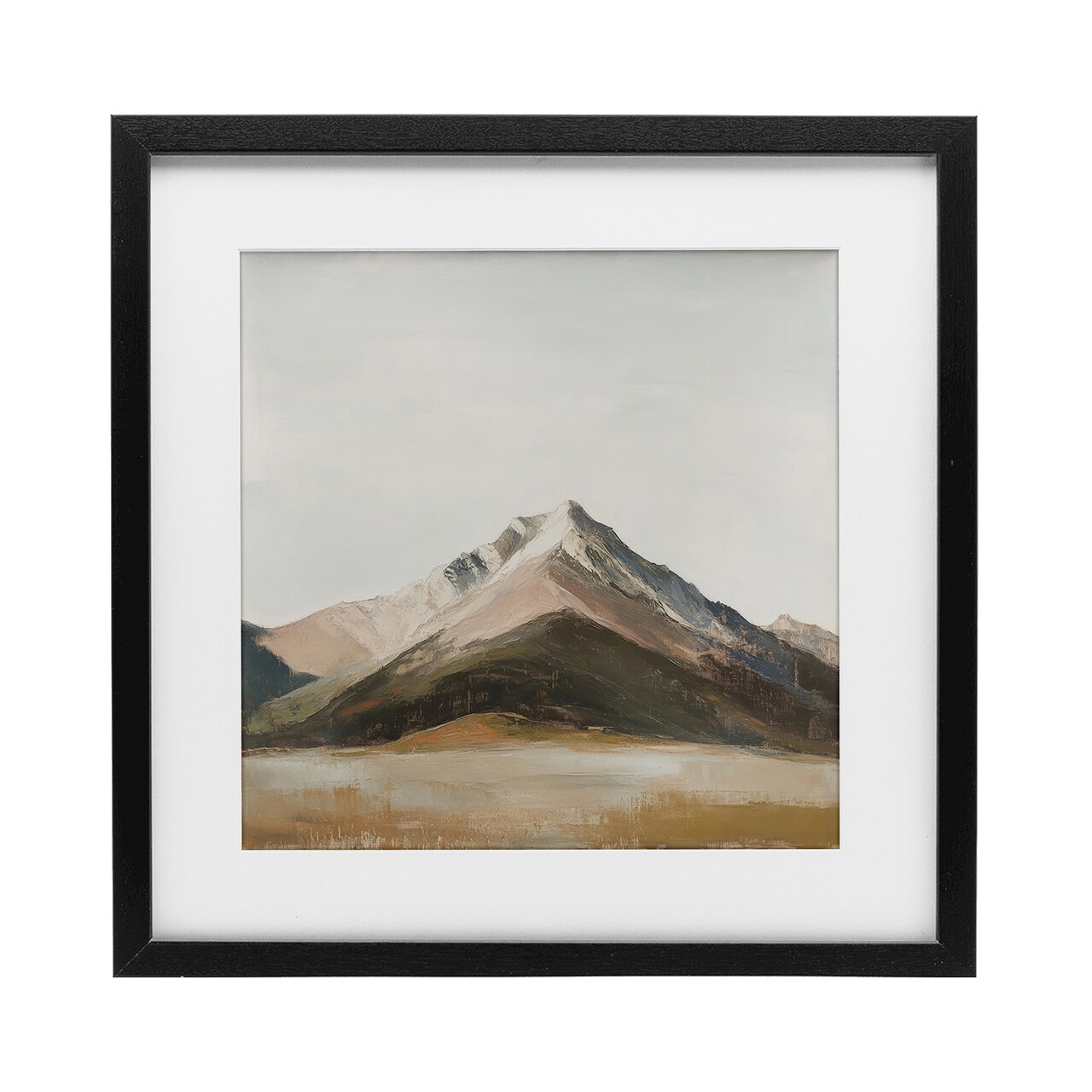 Stupell Industries Solemn Mountain Landscape Framed Print Under Glass, design by Petal Prints Design